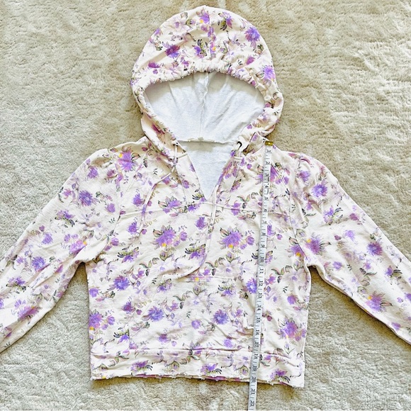 Kirby Distressed Floral-Print Cotton-Jersey Hoodie In Ultra Violet Size Small - Picture 5 of 11